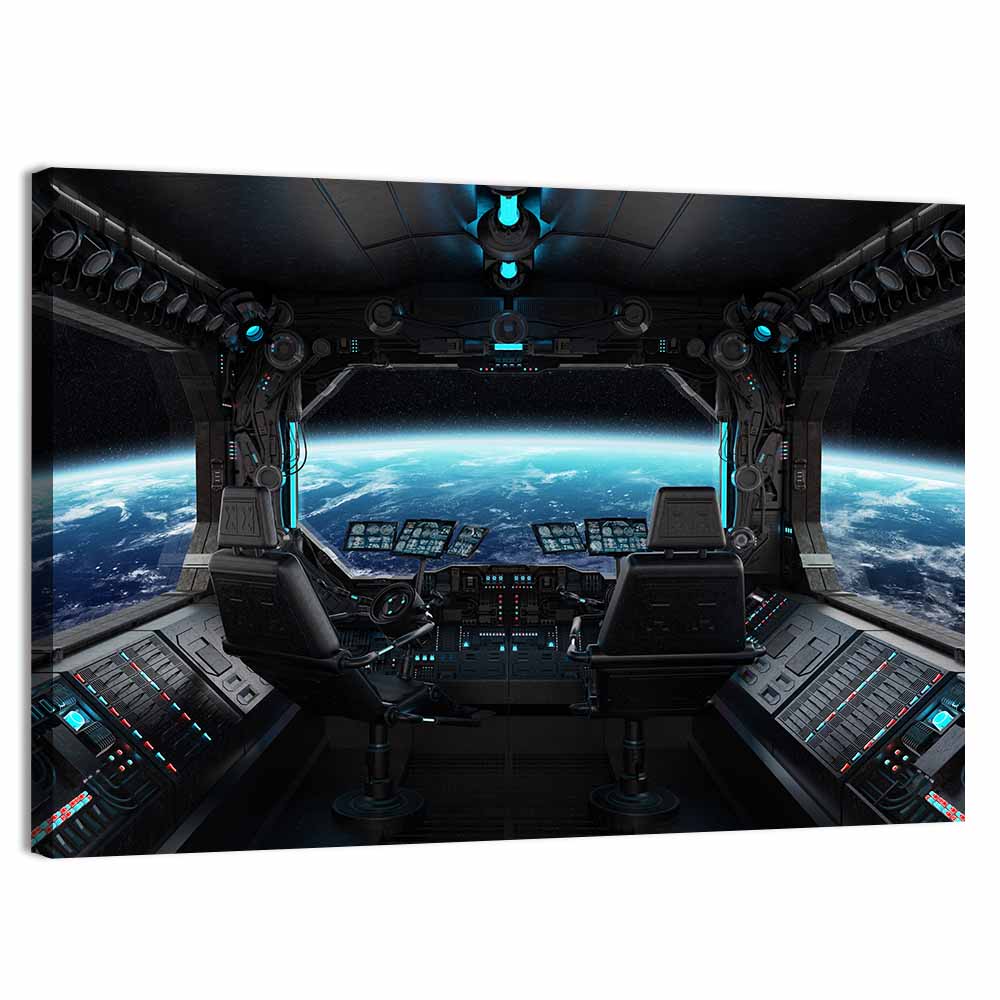 Grunge Spaceship Cockpit Wall Art