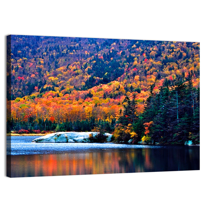 New Hampshire Fall Foliage Wall Art as a canvas print
