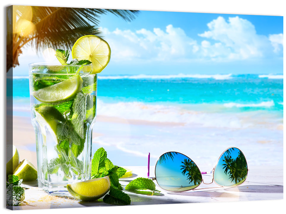 Mojito Beach Scene Wall Art