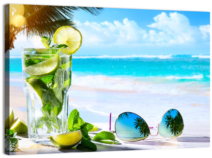 Mojito Beach Scene Wall Art
