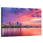 Little Rock Sunset Skyline Wall Art