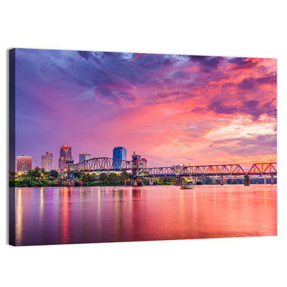 Little Rock Sunset Skyline Wall Art