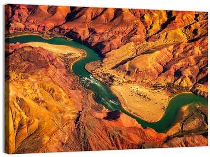 Aerial Colorado River Canyon Wall Art