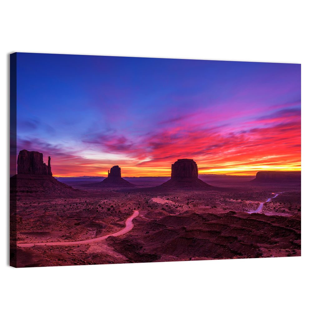 Monument Valley Arizona Sunset Wall Art, canvas print, landscape