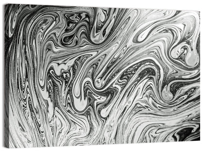 Ink Swirl Monochrome Abstract Wall Art