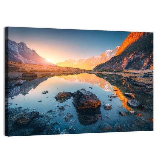 Himalayan Mountains Lake Wall Art