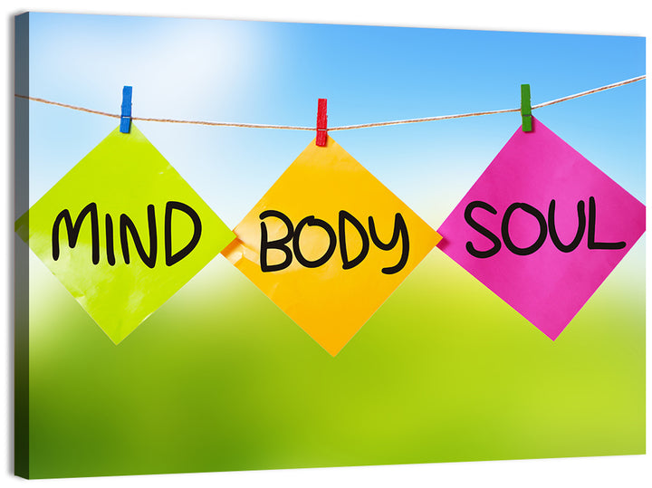 Mind Body Soul Paper Trio Wall Art