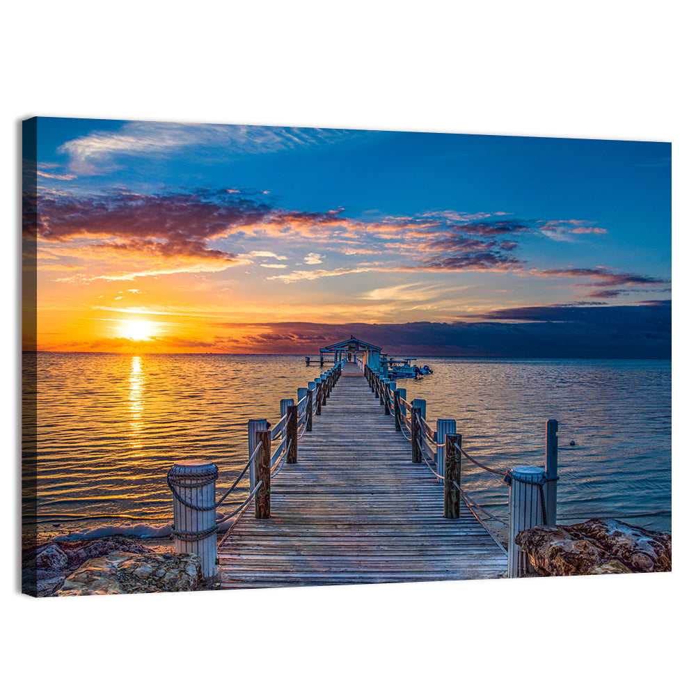 Islamorada Pier at Golden Hour Wall Art