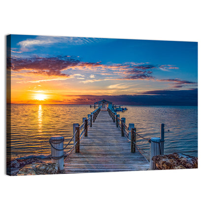 Islamorada Pier at Golden Hour Wall Art