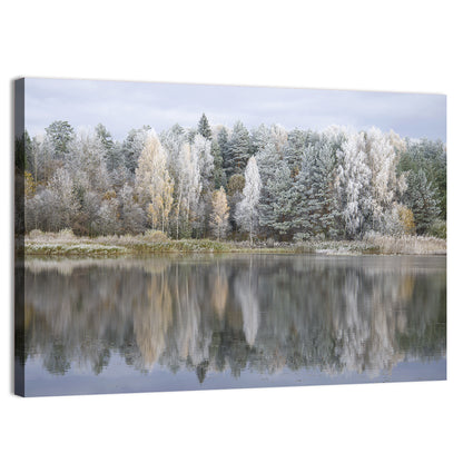 Pskov Region Forest Lake Wall Art