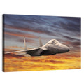 Sunset Fighter Jet Wall Art