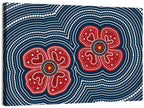 Aboriginal Poppy Duo Wall Art