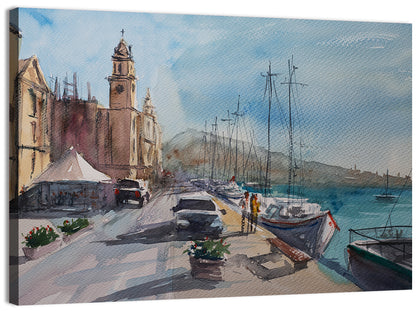 Valette Harbor Sketch Wall Art