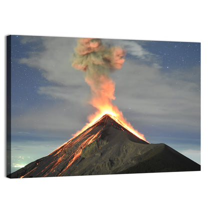 Fuego Night Eruption Wall Art