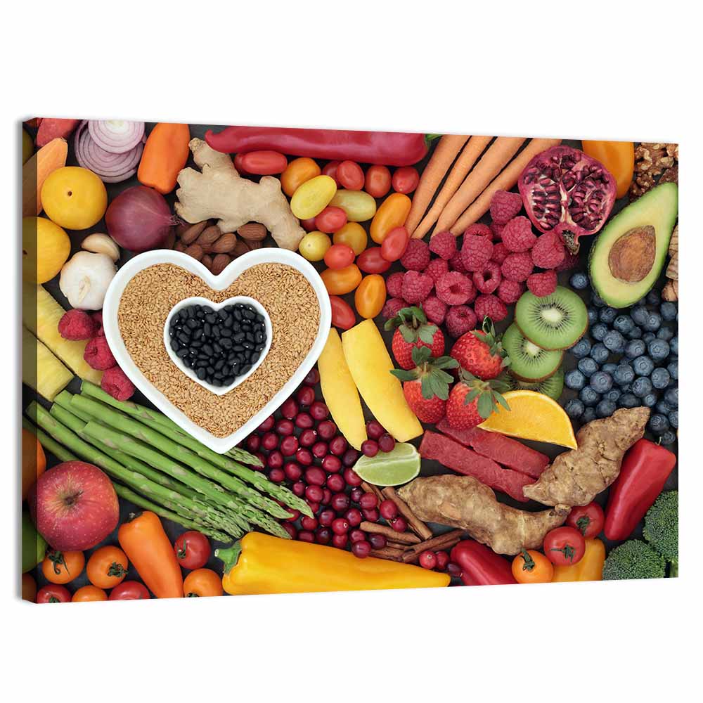 Heart-shaped Bowl of Superfoods Wall Art