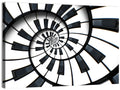 Recursive Spiral Piano Keys Wall Art