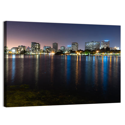 Oakland Skyline Over Lake Merritt Wall Art
