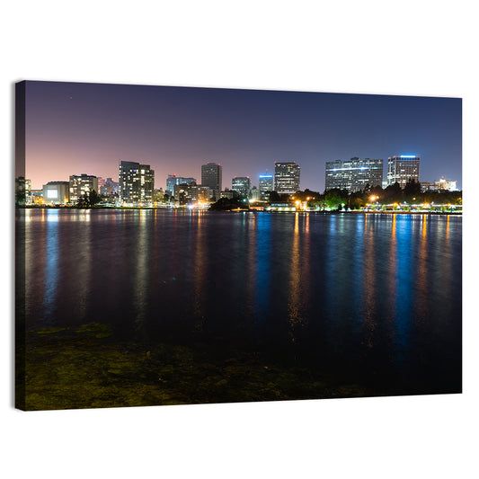 Oakland Skyline from Lake Merritt Wall Art