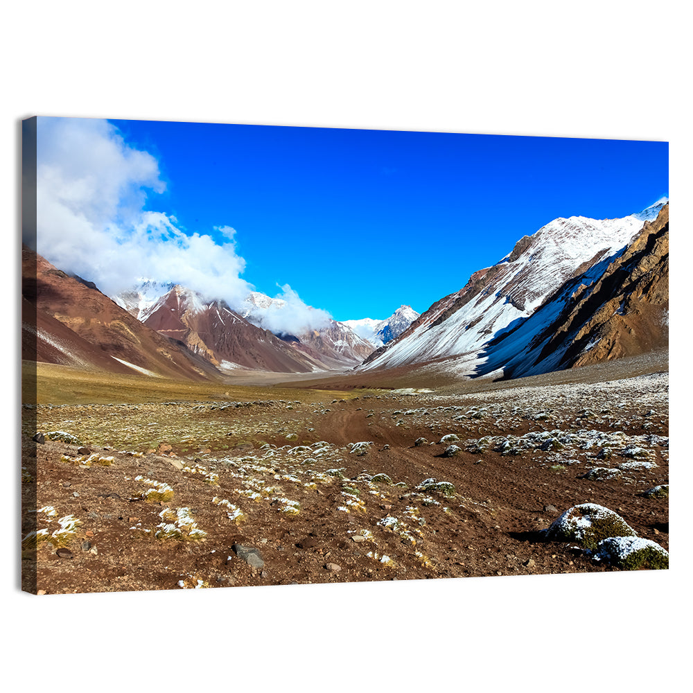 Mount Aconcagua Valley View Wall Art, canvas print, landscape