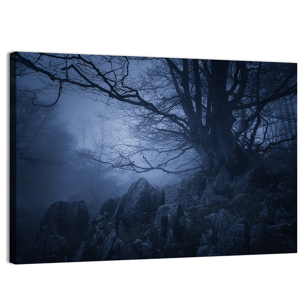Gnarled Tree at Twilight Wall Art