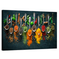Assorted Spices and Spoons Wall Art