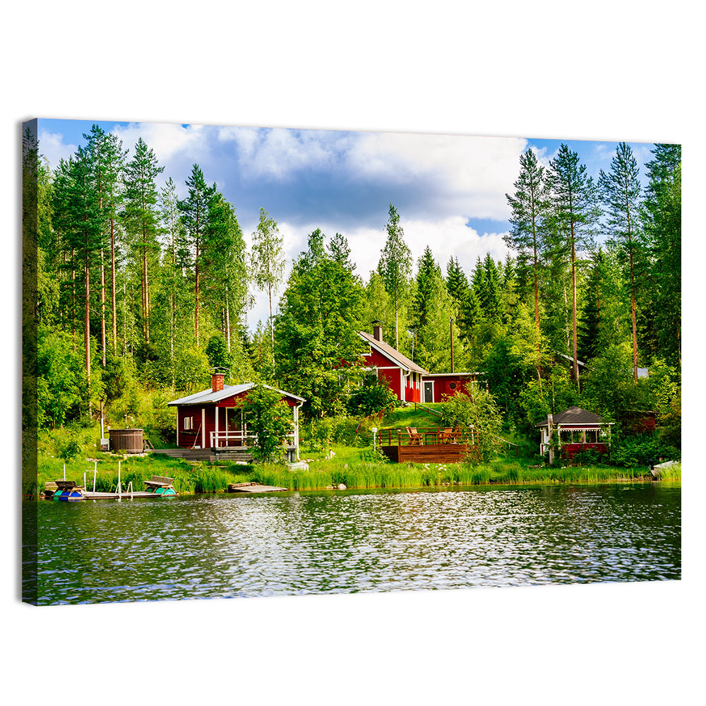 Finnish Lakeside Cottages Wall Art
