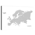 Gray Europe Outline Map Wall Art