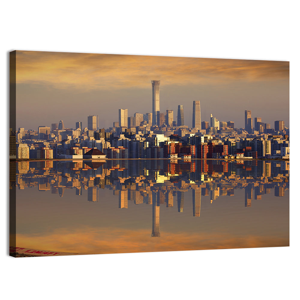 Beijing Citic Tower Skyline Wall Art, canvas print, landscape