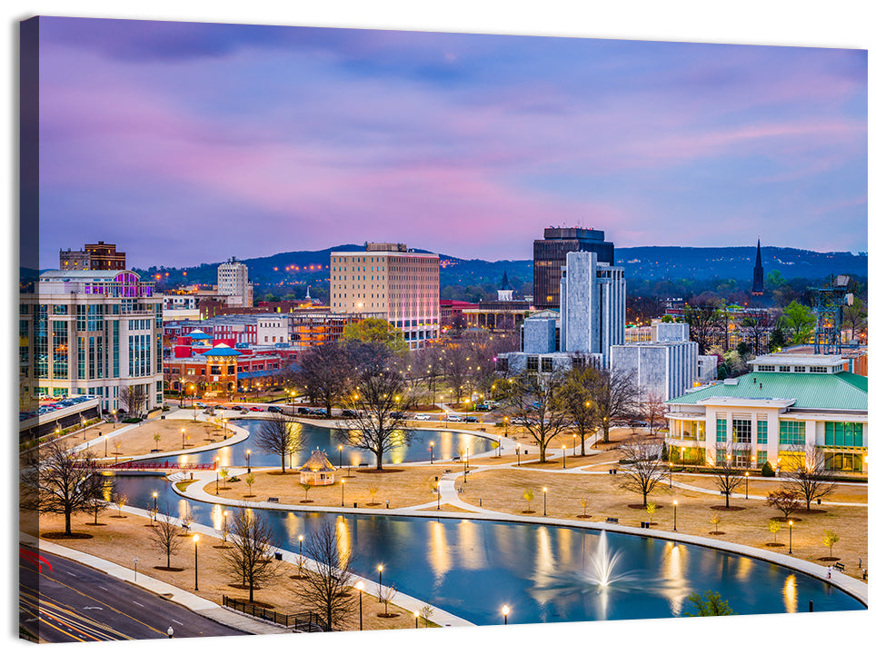 Huntsville Twilight at Big Spring Park Wall Art