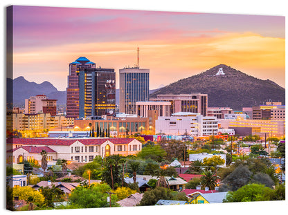 Tucson Skyline at Golden Hour Wall Art