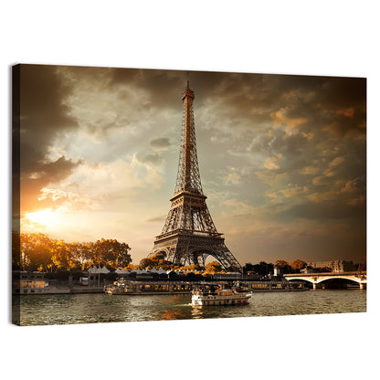 Eiffel Tower at Sunset Wall Art