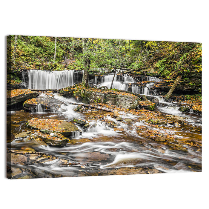 Delaware Falls Wall Art as a canvas print