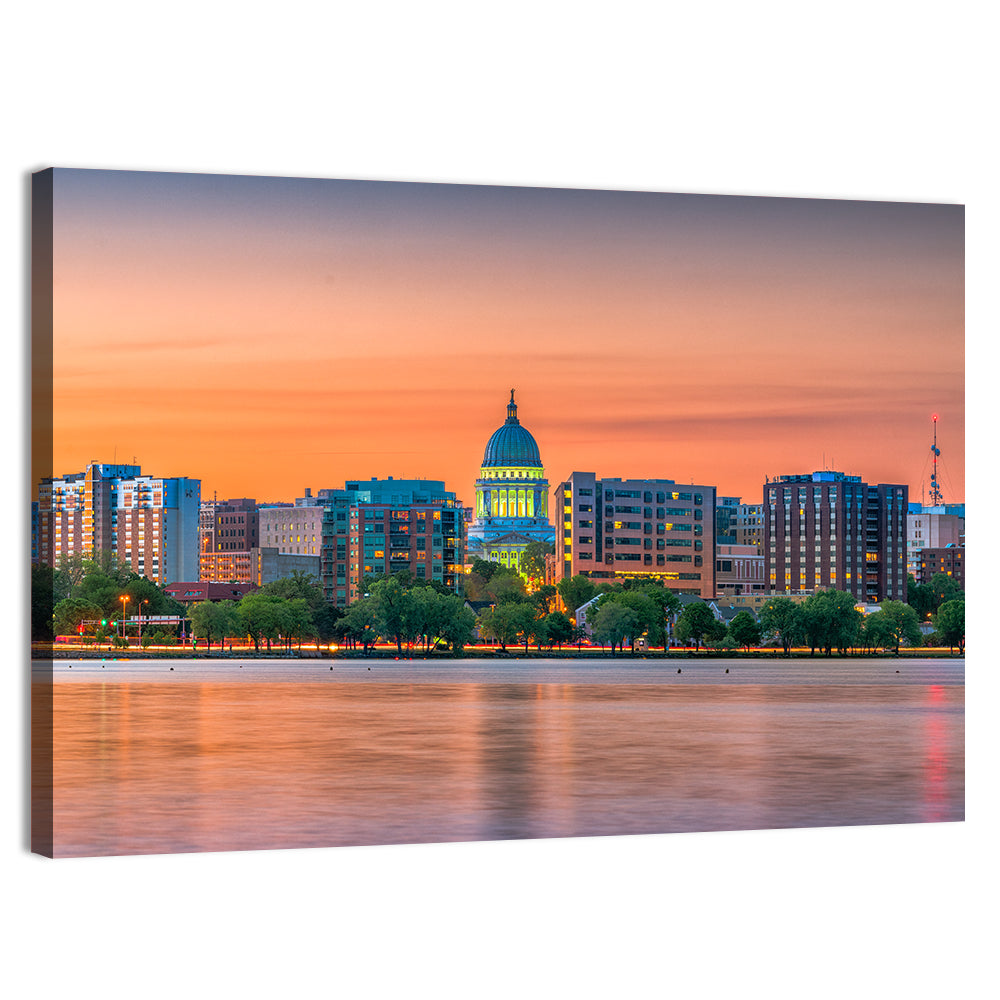 Madison State Capitol Skyline Wall Art