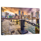 Boston Harbor at Dusk Wall Art