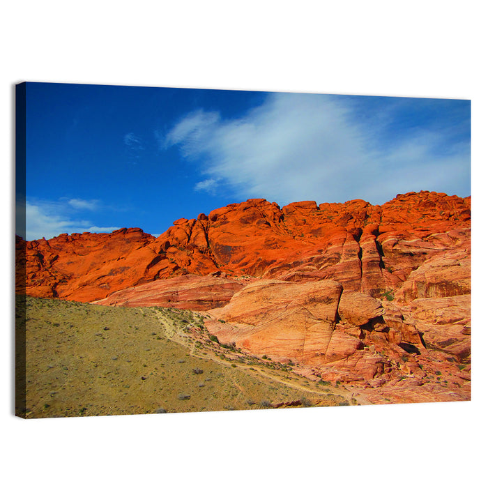 Red Rock Canyon Trail Wall Art as a canvas print