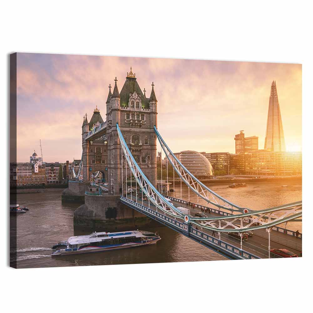 Tower Bridge Golden Hour Wall Art
