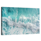 Top Down Turquoise Wave Wall Art