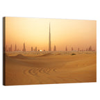 Dubai Skyline at Sunset Wall Art