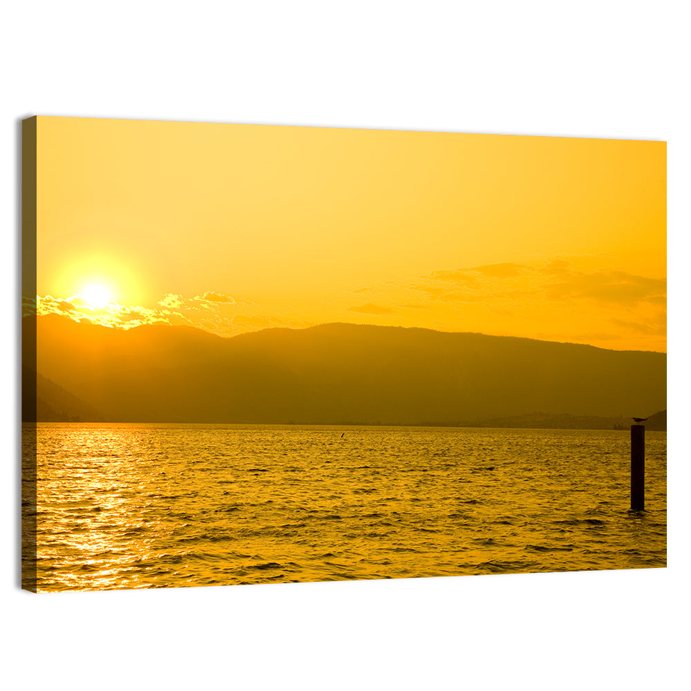 Lake Chelan Sunset Wall Art, canvas print, landscape