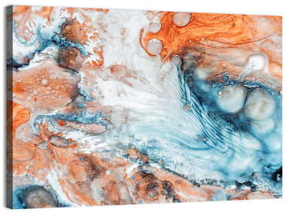 Copper Marble Fluid Abstract Wall Art