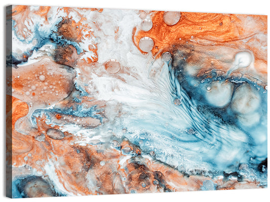 Copper Marble Fluid Abstract Wall Art