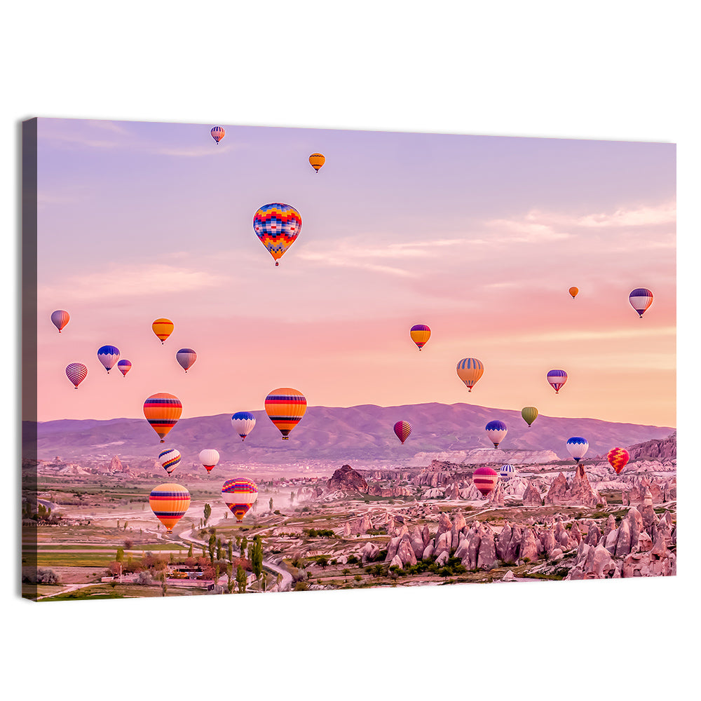 Cappadocia Hot Air Balloons Wall Art, canvas print, landscape