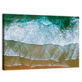 Aerial Teal Beach with Surfers Wall Art