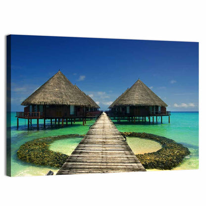 Maldives Overwater Bungalows Wall Art