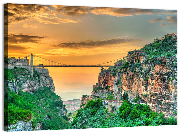 Sidi M'cid Bridge Over Constantine Canyon Wall Art as a canvas print