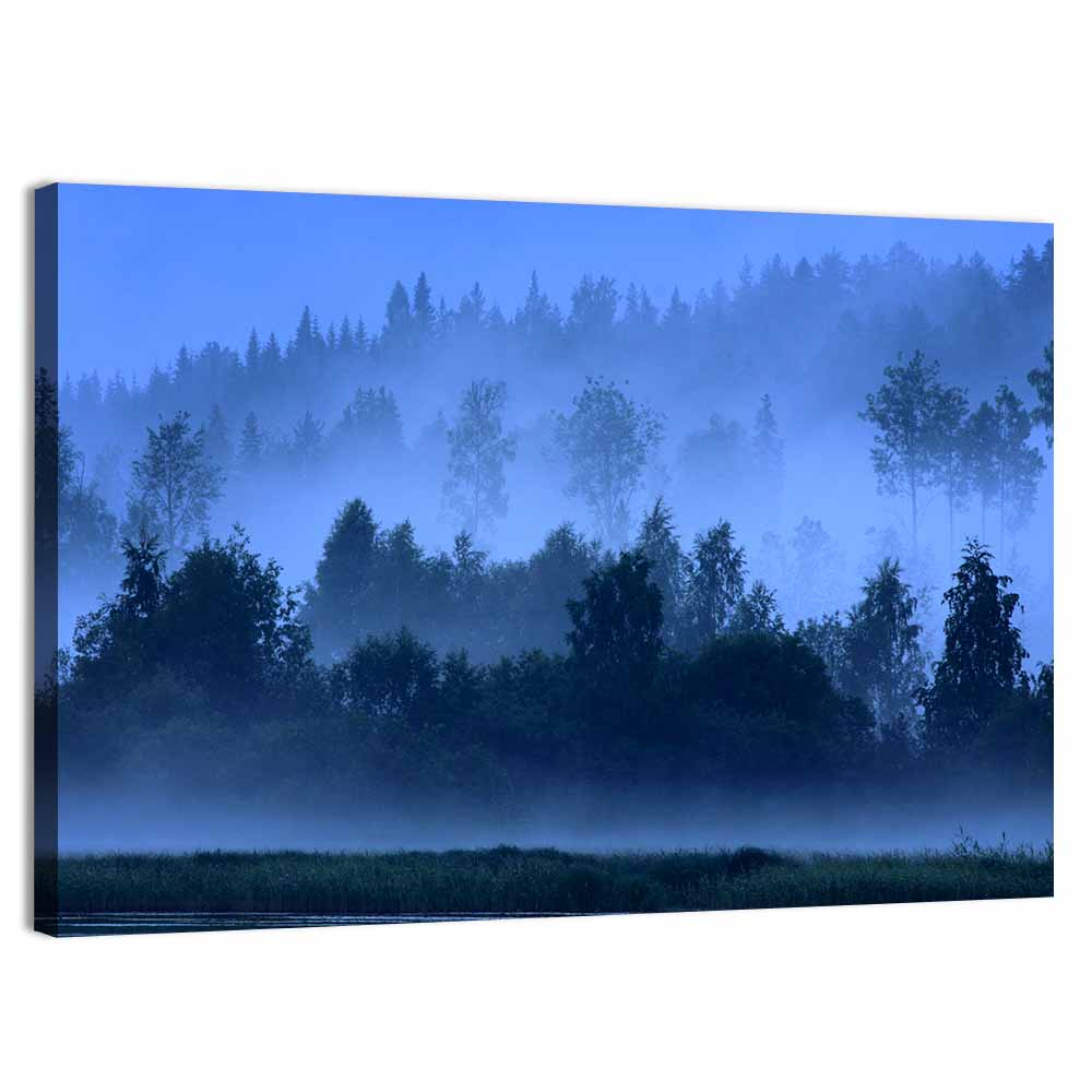 Misty Finnish Nightscape Wall Art
