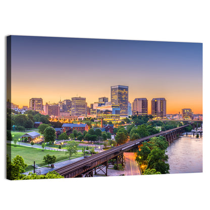 Richmond Skyline at Golden Hour Wall Art