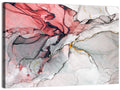 Pink Gray Marble with Gold Veins Wall Art