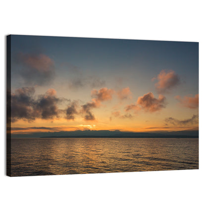 Lake Leman Golden Sunset Wall Art