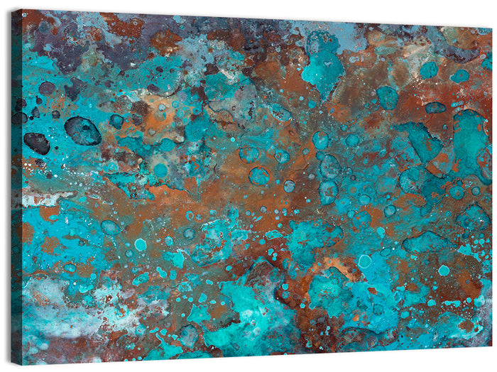 Oxidized Metal Abstract Texture Wall Art as a canvas print